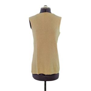 Iman Gold Shimmer Sleeveless Blouse Sz S